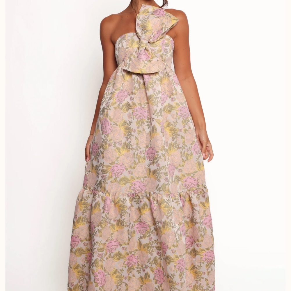 Petal & Pup One Shoulder Floral Gown - Pink and Yellow